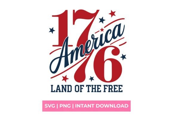 America 1776 Land of the Free Patriotic: A Design Asset