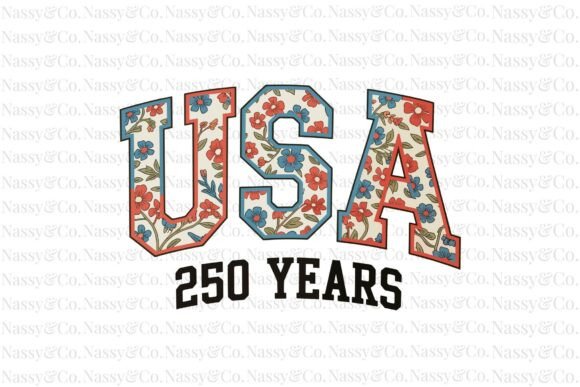 Celebrate America's 250th with a Floral Patriotic PNG