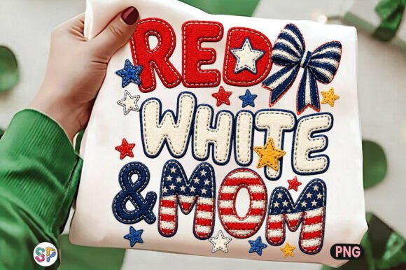 Celebrate Independence Day with Red White Mom USA 4th July Sublimation