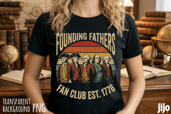 Founding Fathers Patriotic Vintage PNG: Timeless American Spirit