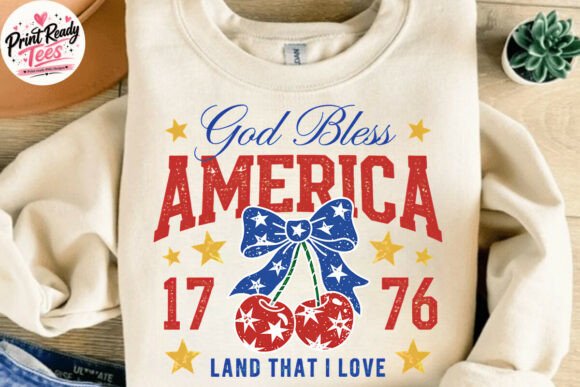 God Bless America 1776 4th of July PNG: Vintage Charm for Modern Projects