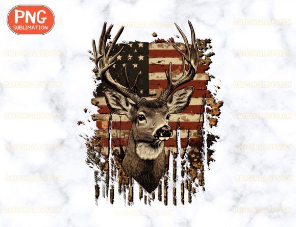 Real Deer Png: Detailed Hunting & Patriotic Graphics