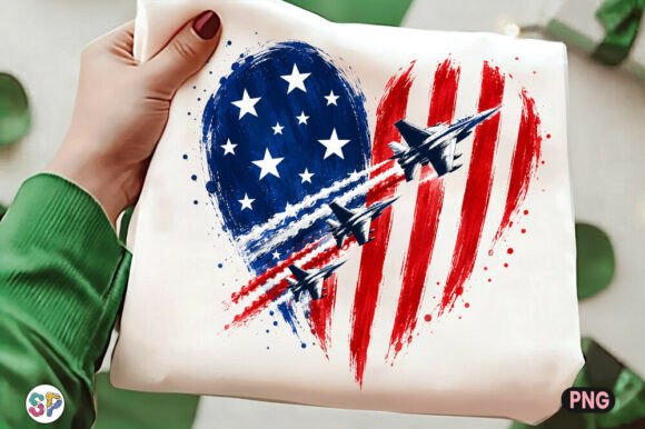 USA Flag Heart 4th of July Military Png: A Design Asset for Patriotic Projects